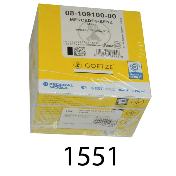 Кольца 90,90 1,50х1,75х3,0 mm STD W124 M111 GOETZE