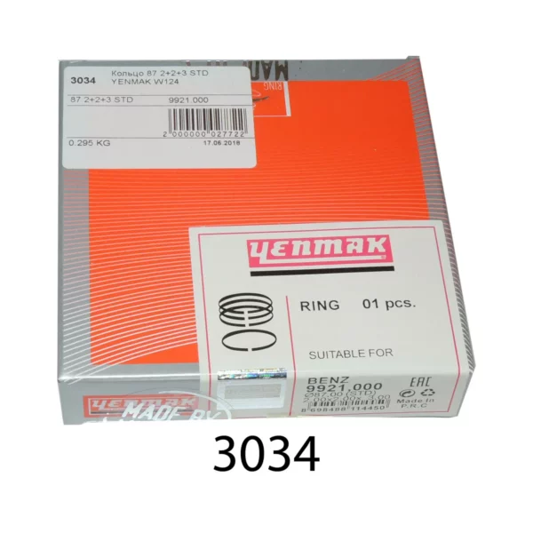 Кольца 87,00 2,0х2,0х3,0 STD W124 4шт 9921 YENMAK