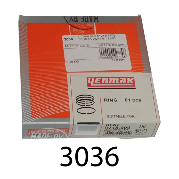 Кольца 88 2,50х2,0х3,0 STD 9718,000 W210 W220 W202 YENMAK